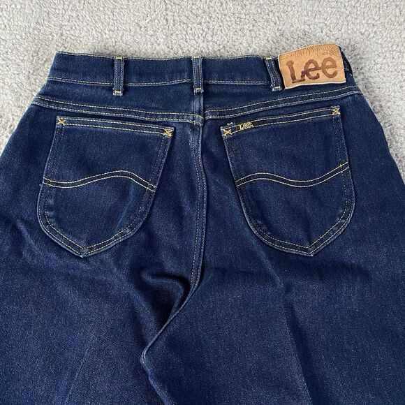 Vintage Lee Riders Jeans Mens 30x29 Blue Polyester Blend USA Union Made (Tag 32) - Picture 8 of 16